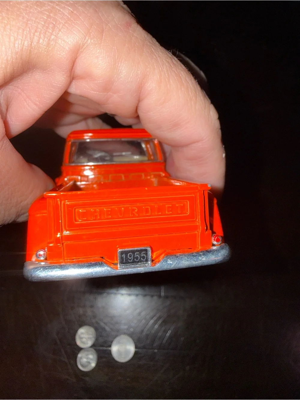 Classic 1955 Chevy sidestep Toy Pickup Truck - Red Durable Play Vehicle